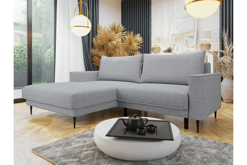 Graystone 2-sits Hörnbäddsoffa Ljusgrå - Möbler - Vardagsrum - Bäddsoffor - Hörnbäddsoffa