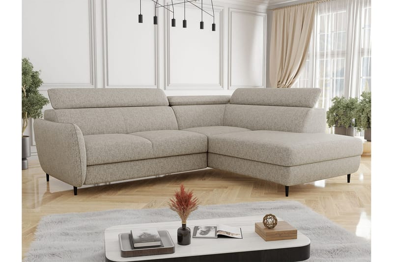 Graystone 3-sits Hörnbäddsoffa Beige - Möbler - Vardagsrum - Bäddsoffor - Hörnbäddsoffa