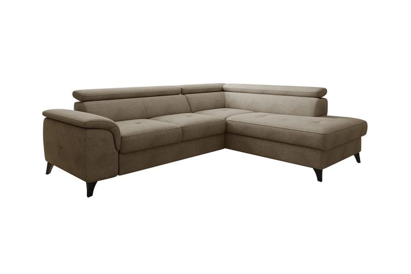 Graystone 4-sits Hörnbäddsoffa Brun - Möbler - Vardagsrum - Bäddsoffor - Hörnbäddsoffa