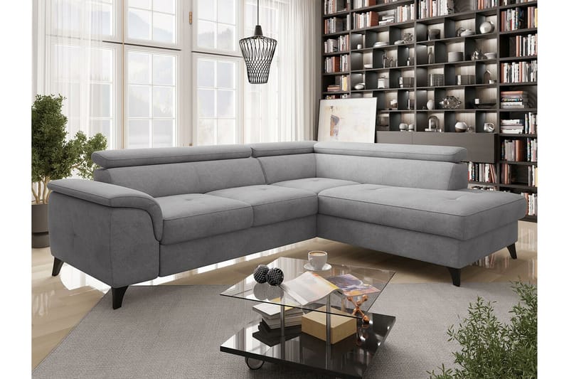 Graystone 4-sits Hörnbäddsoffa Ljusgrå - Möbler - Vardagsrum - Bäddsoffor - Hörnbäddsoffa