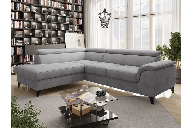 Graystone 4-sits Hörnbäddsoffa Ljusgrå - Möbler - Vardagsrum - Bäddsoffor - Hörnbäddsoffa