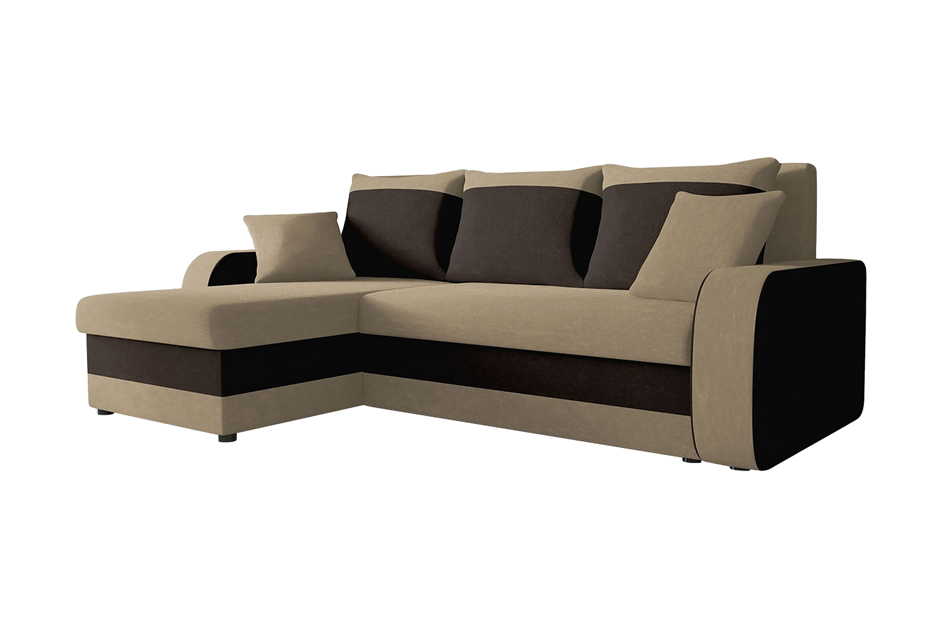 GUDDARP 3-sits Hörnbäddsoffa Universal Beige/Brun –