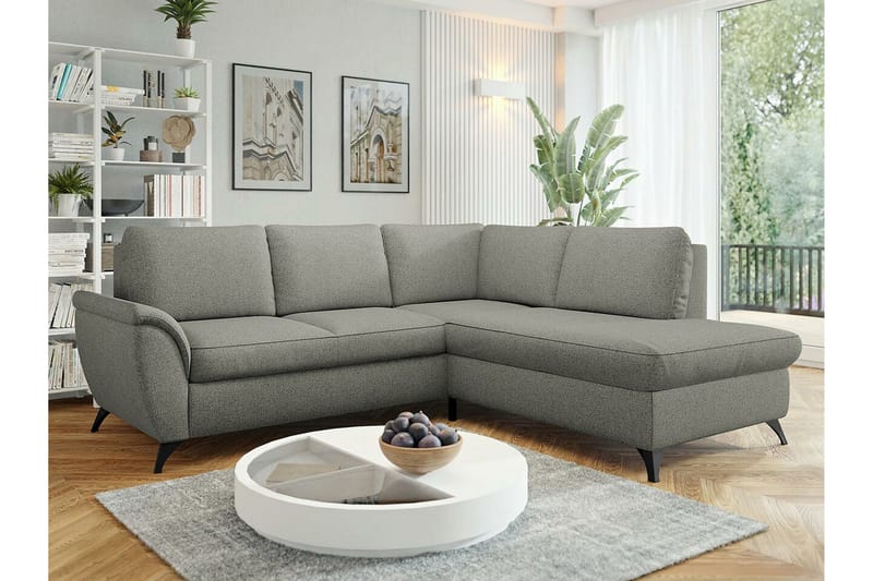 Hereford 3-sits Hörnbäddsoffa Ljusgrå - Möbler - Vardagsrum - Bäddsoffor - Hörnbäddsoffa