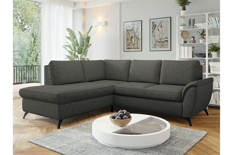 Hereford 3-sits Hörnbäddsoffa Mörkgrå - Möbler - Vardagsrum - Bäddsoffor - Hörnbäddsoffa