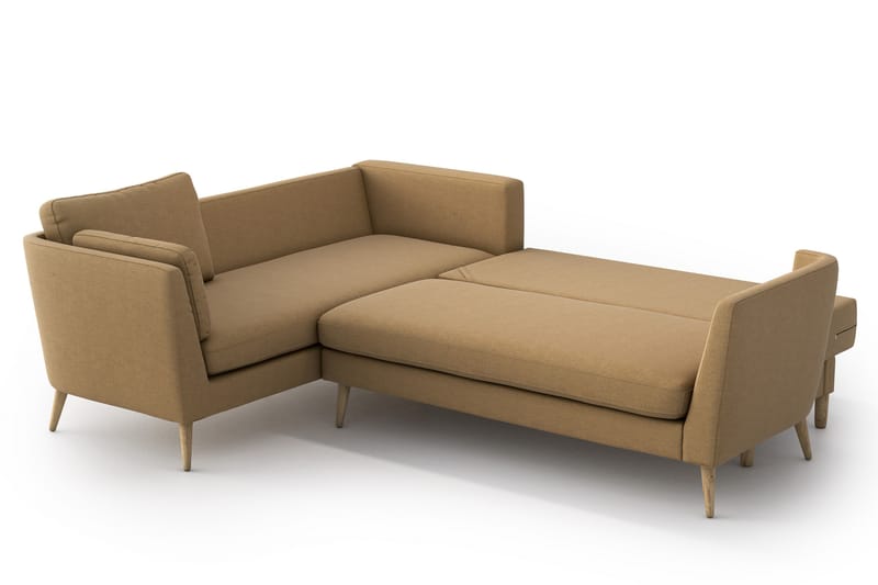 BOBBIE Bäddsoffa med Divan Beige - Möbler - Vardagsrum - Bäddsoffor - Hörnbäddsoffa