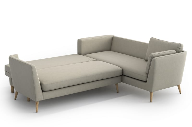 BOBBIE Bäddsoffa med Divan Beige - Möbler - Vardagsrum - Bäddsoffor - Hörnbäddsoffa