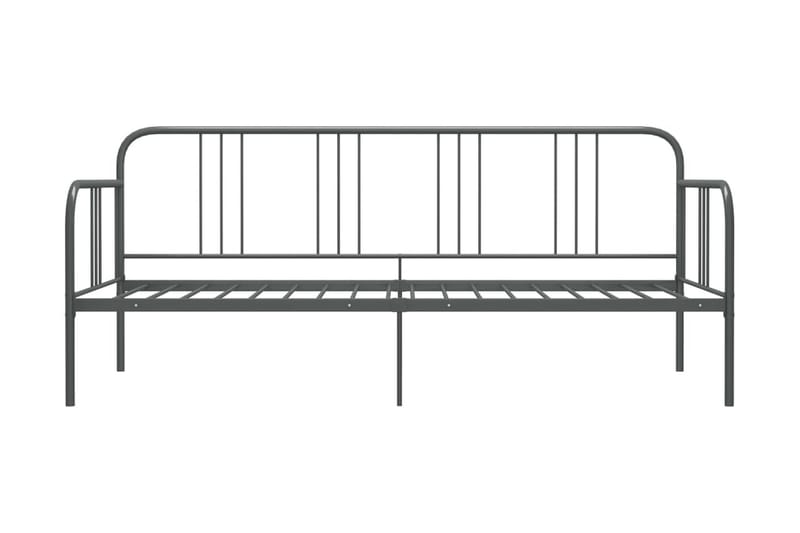 Sängram bäddsoffa grå metall 90x200 cm - Grå - Möbler - Vardagsrum - Bäddsoffor - Hörnbäddsoffa