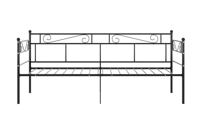 Sängram bäddsoffa svart metall 90x200 cm - Svart - Möbler - Vardagsrum - Bäddsoffor - Hörnbäddsoffa