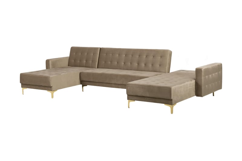 KIEFF Bäddsoffa med Divan Beige - Möbler - Vardagsrum - Bäddsoffor - U bäddsoffa