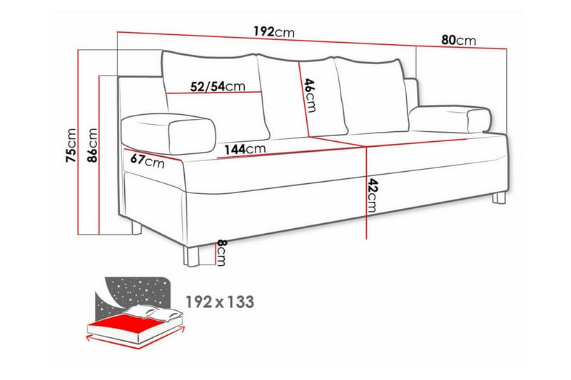 Kintore 2-sits Bäddsoffa Mörkgrön - Möbler - Vardagsrum - Bäddsoffor