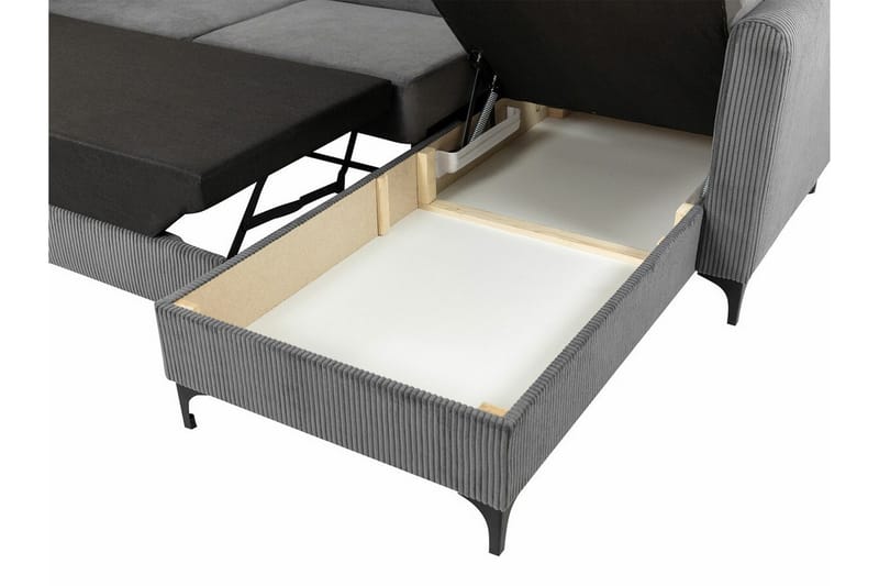 Kintore 3-sits Hörnbäddsoffa Svart - Möbler - Vardagsrum - Bäddsoffor - Hörnbäddsoffa