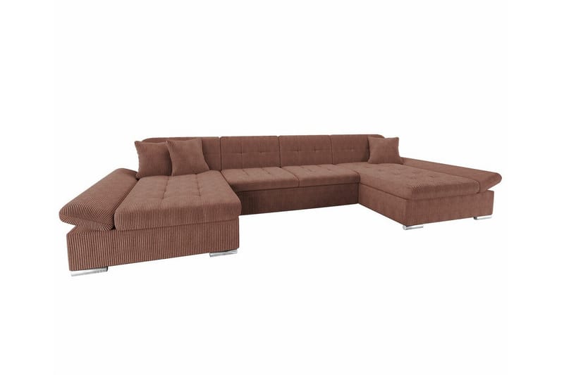 Kintore 4-sits Hörnbäddsoffa Brun - Möbler - Vardagsrum - Bäddsoffor - Hörnbäddsoffa