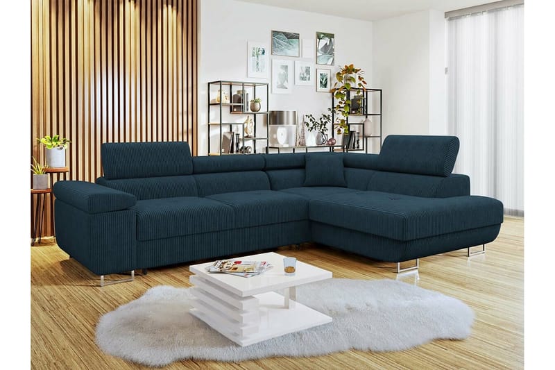 Kintore 4-sits Hörnbäddsoffa Mörkblå - Möbler - Vardagsrum - Bäddsoffor - Hörnbäddsoffa