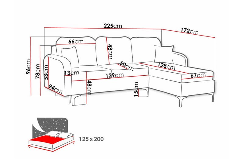 Knocklong 3-sits Hörnbäddsoffa Beige - Möbler - Vardagsrum - Bäddsoffor - Hörnbäddsoffa