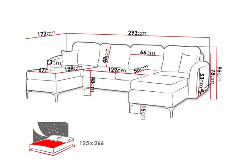 Knocklong 4-sits Hörnbäddsoffa Brun - Möbler - Vardagsrum - Bäddsoffor - Hörnbäddsoffa