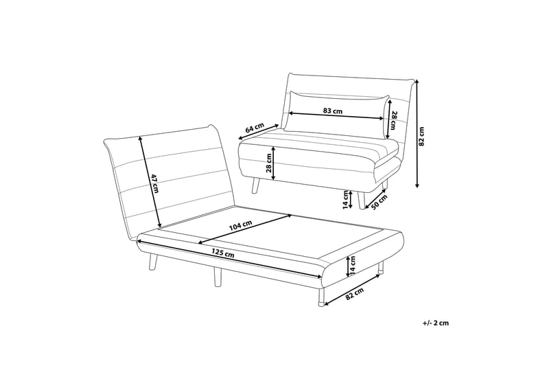 KOHLSON Bäddsoffa Grå - Möbler - Vardagsrum - Bäddsoffor