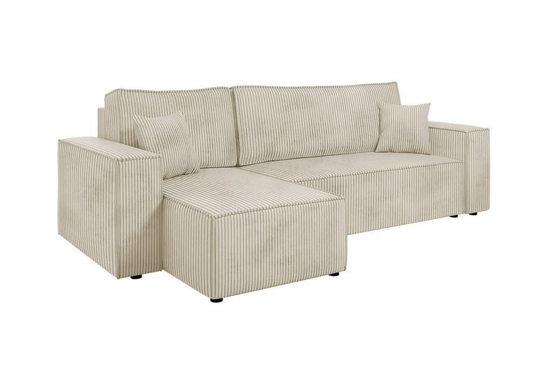 Magston 3-sits Hörnbäddsoffa Cream - Möbler - Vardagsrum - Bäddsoffor - Hörnbäddsoffa