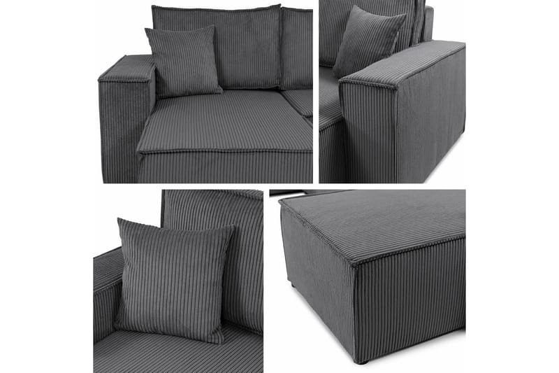 Magston 4-sits Hörnbäddsoffa Brun - Möbler - Vardagsrum - Bäddsoffor - Hörnbäddsoffa