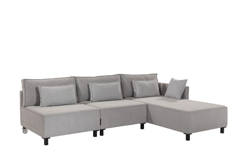 Matris 4-sits Bäddsoffa med Divan Grå - Möbler - Vardagsrum - Bäddsoffor