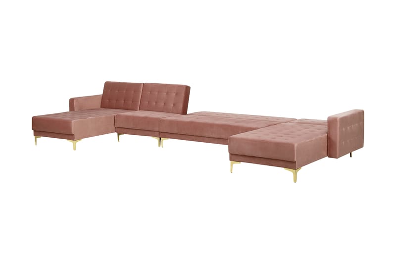 MAZOTO Bäddsoffa med Fotpall Rosa - Möbler - Vardagsrum - Bäddsoffor