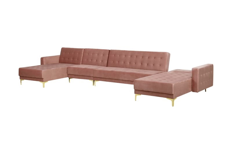 MAZOTO Bäddsoffa med Fotpall Rosa - Möbler - Vardagsrum - Bäddsoffor