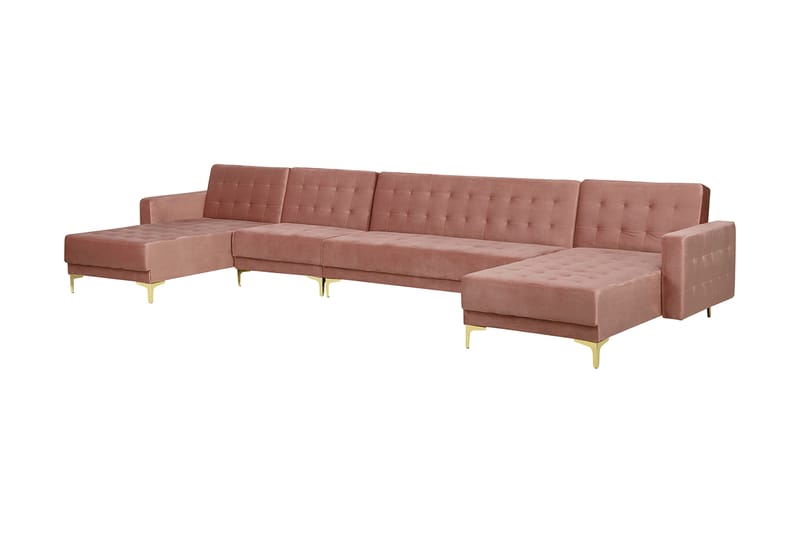 MAZOTO Bäddsoffa med Fotpall Rosa - Möbler - Vardagsrum - Bäddsoffor