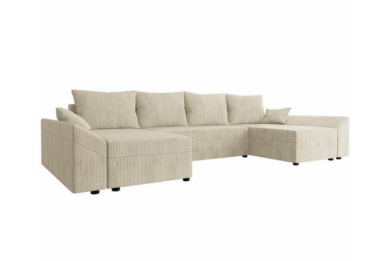 Midfeld 4-sits Hörnbäddsoffa Beige - Möbler - Vardagsrum - Bäddsoffor - Hörnbäddsoffa