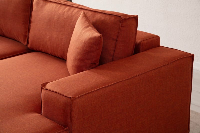 Munehiro Hörnbäddsoffa Orange - Möbler - Vardagsrum - Bäddsoffor - Hörnbäddsoffa