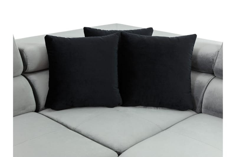 RAMERO Hörnbäddsoffa 4-sits 199x125 Svart - Möbler - Vardagsrum - Bäddsoffor - Hörnbäddsoffa