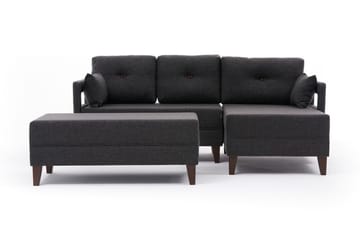 REPUBLICA Bäddsoffa m. Divan 4-sits 140x193 Antracit