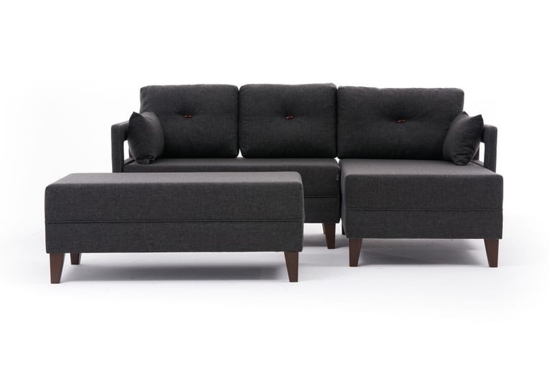 REPUBLICA Bäddsoffa m. Divan 4-sits 140x193 Antracit - Möbler - Vardagsrum - Bäddsoffor