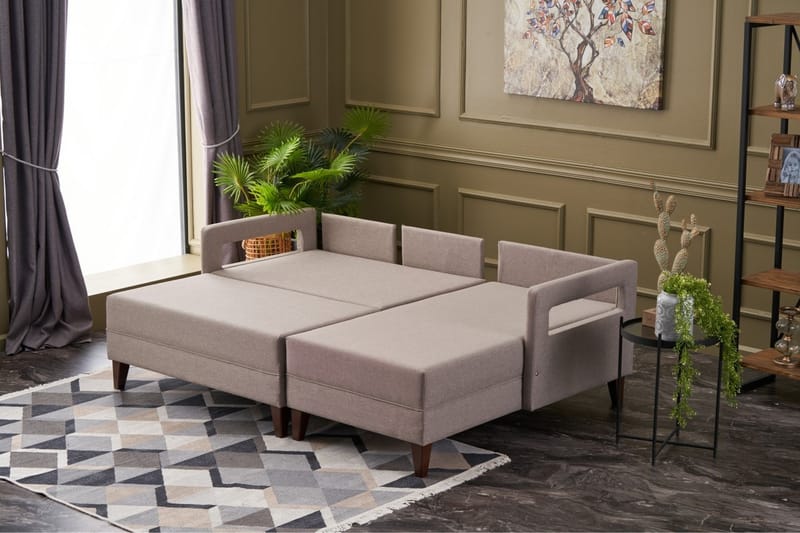 REPUBLICA Bäddsoffa m. Divan 4-sits 140x193 Cream - Möbler - Vardagsrum - Bäddsoffor