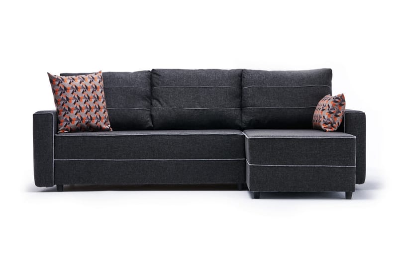 Snowdon Bäddsoffa m. Divan 4-sits 200x150 Antracit - Möbler - Vardagsrum - Bäddsoffor