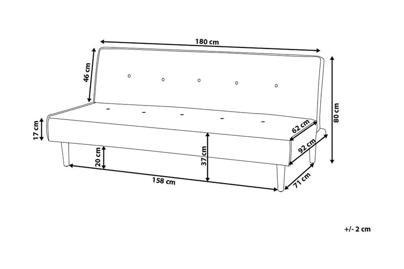 VISBY Bäddsoffa 180 cm - Möbler - Vardagsrum - Bäddsoffor