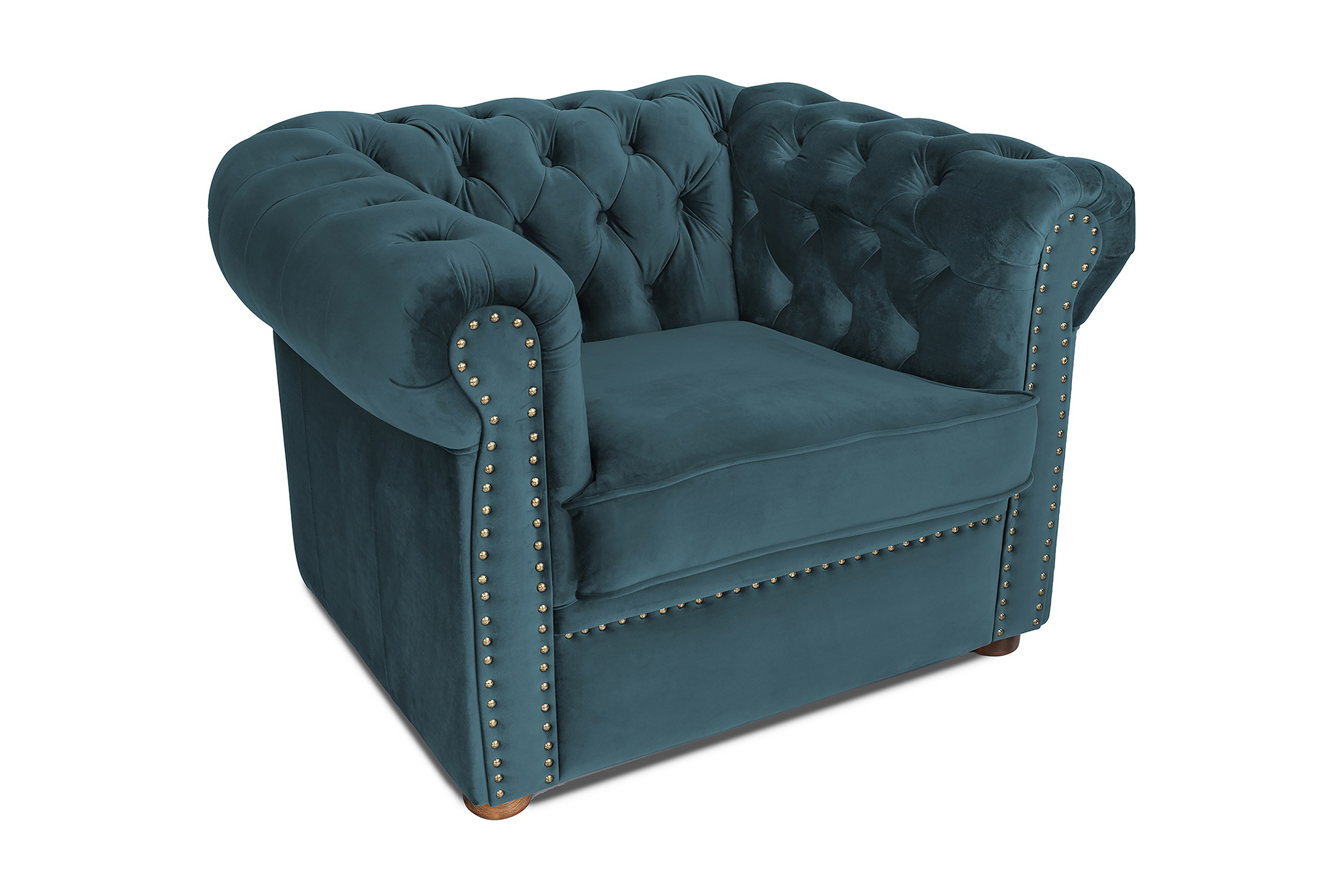 CHESTERFIELD DELUXE Fåtölj Blå - Chesterfield fåtölj