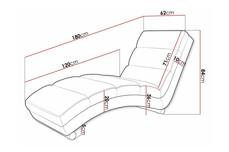 Kintore Liggfåtölj 62 cm 84x Brun - Möbler - Vardagsrum - Fåtöljer - Liggfåtöljer