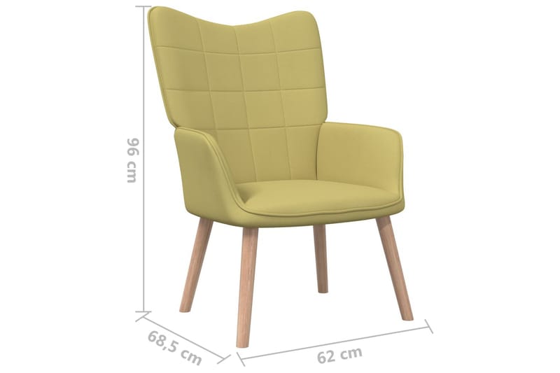 Vilstol med fotpall grön tyg - Grön - Möbler - Vardagsrum - Fåtöljer