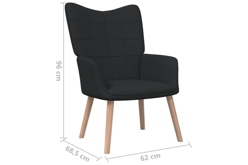 Vilstol svart tyg - Svart - Möbler - Vardagsrum - Fåtöljer