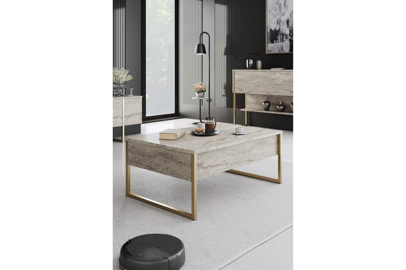 Luxe  Möbelset För Vardagsrum Beige/Guld - Möbler - Vardagsrum - Möbelset för vardagsrum