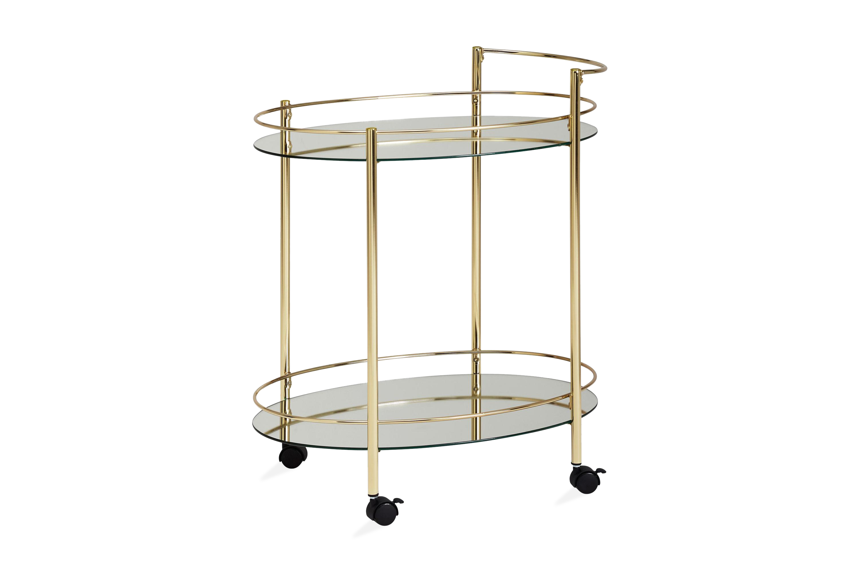 Wohnling KARIELYS Drinkvagn 67x46 cm Guld - Serveringsvagn & drinkvagn