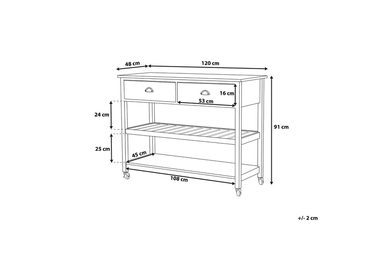 NAVARINO Serveringsvagn 48|120 cm - Möbler - Vardagsrum - Serveringsvagn & drinkvagn