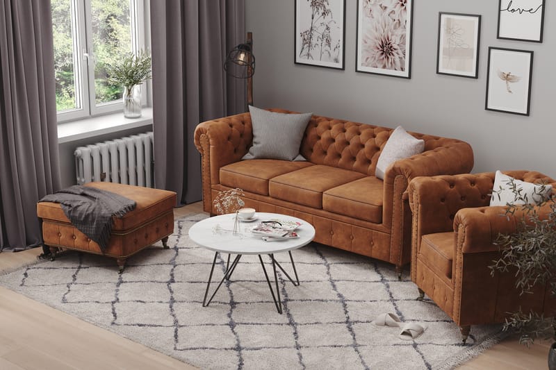 CHESTERFIELD LUX Soffgrupp 3-sits+2-sits - Möbler - Vardagsrum - Soffgrupper - Chesterfield soffgrupp