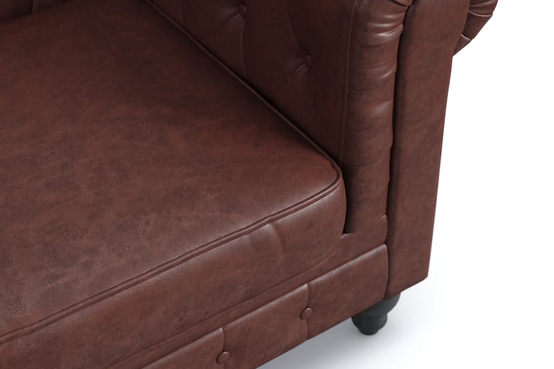 CHESTERFIELD Soffgrupp 2-sits+Fåtölj Brun - Möbler - Vardagsrum - Soffgrupper - Chesterfield soffgrupp