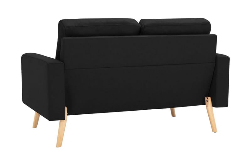 2-sitssoffa svart tyg - Svart - Möbler - Vardagsrum - Soffor - 2-sits soffor