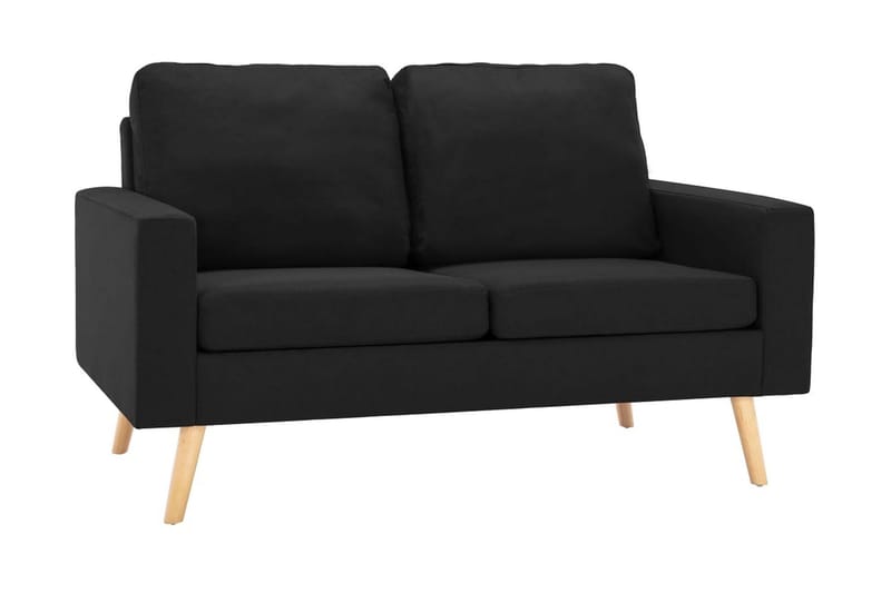 2-sitssoffa svart tyg - Svart - Möbler - Vardagsrum - Soffor - 2-sits soffor