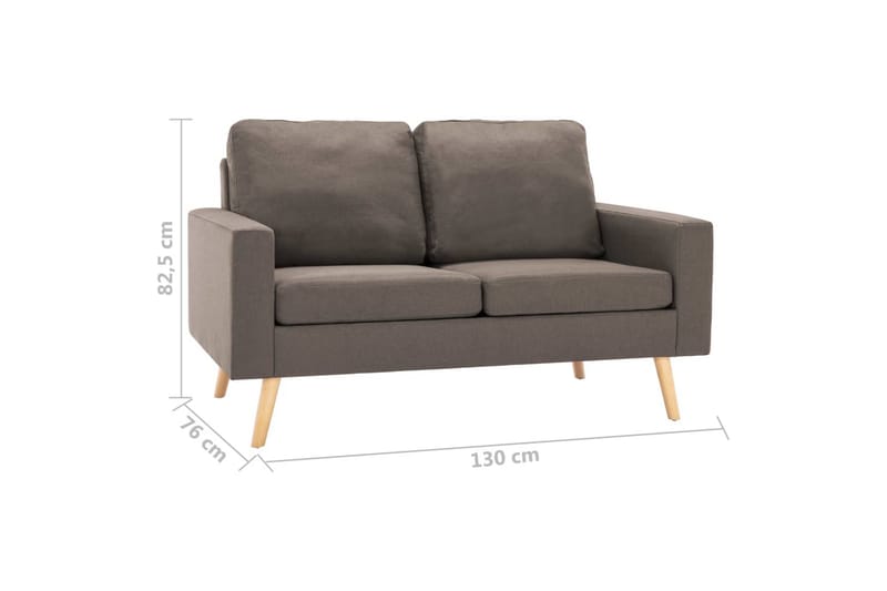 2-sitssoffa taupe tyg - Brun - Möbler - Vardagsrum - Soffor - 2-sits soffor