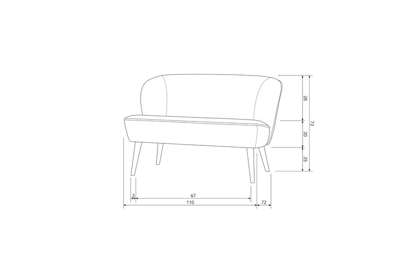 FRAUKE Soffa 2-sits Lila - Möbler - Vardagsrum - Soffor - 2-sits soffor