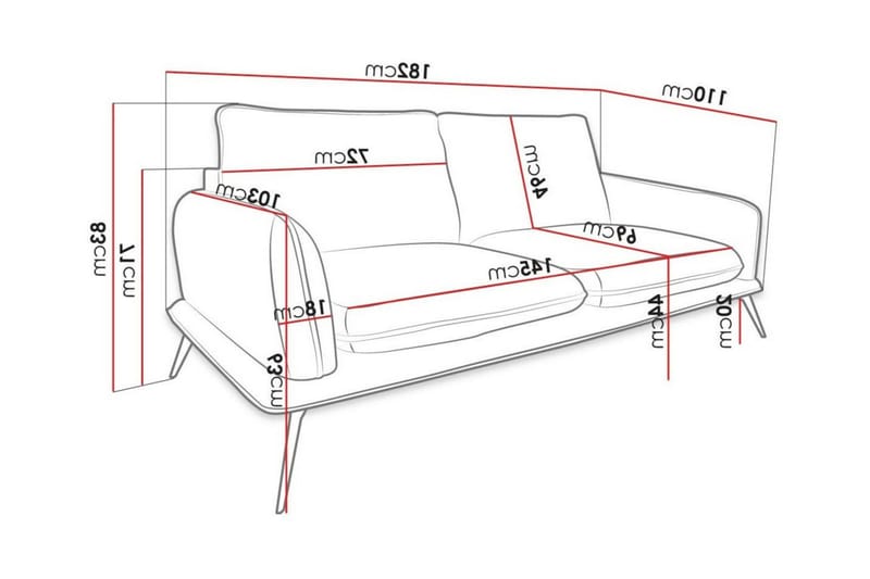 Graystone 2-sits Soffa Mörkgrå - Möbler - Vardagsrum - Soffor - 2-sits soffor