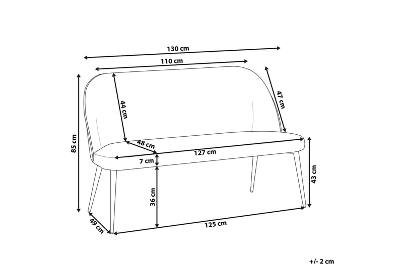 KALHULT 2-sits Soffa Sammet/Blå - Möbler - Vardagsrum - Soffor - 2-sits soffor