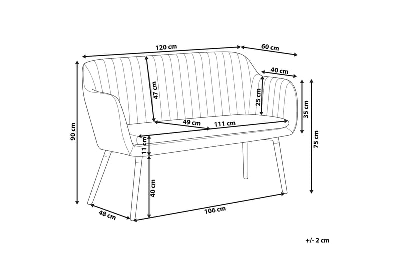 LANDSNORA 2-sits Soffa Svart - Möbler - Vardagsrum - Soffor - 2-sits soffor